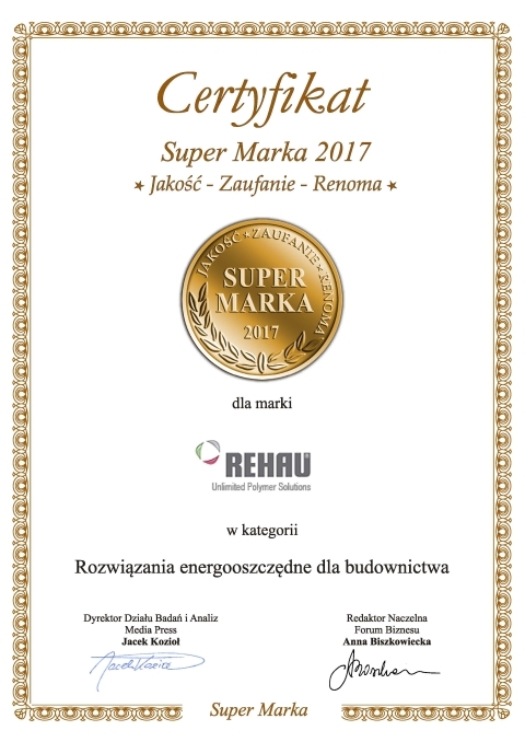 30170611rehau Super Marka 2017 dyplom REHAU